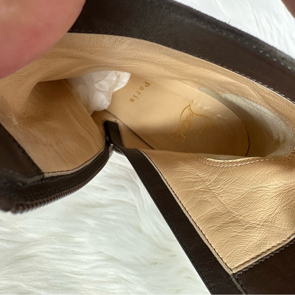 Christian Louboutin Gray Suede Boots Sz 38 - Picture 14 of 15